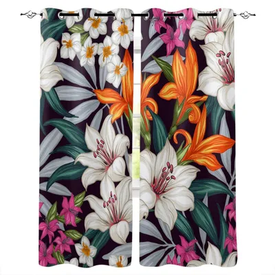 Produktbild von Verdunkelungsvorhang Kinderzimmer Pflanzen Blumen 150x166 cm