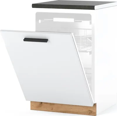 Zdjęcie produktu dla Szafka Kuchenna Front Do Zabudowy Zmywarki 60Cm Blande Wotan Biały Mat