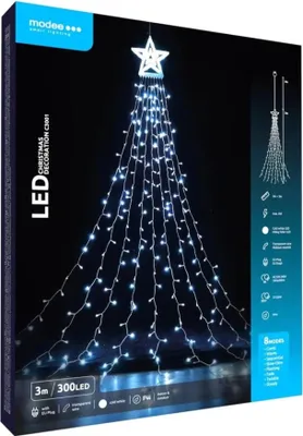 Produktbild von Weihnachts-Clusterbeleuchtung Kaltweiß - 3 Meter - 300 LEDs - IP44