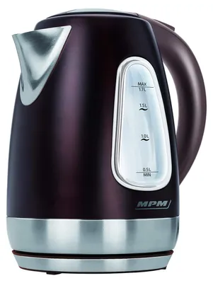 Image de MPM MCZ-55 Bouilloire électrique 1,7L, Arrêt automatique, Sans fil, Acier inoxydable sans BPA Noir