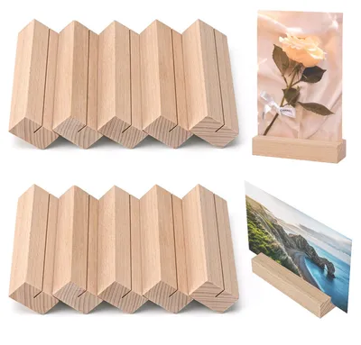 10 Tischkartenhalter aus Holz für Hochzeiten und Feiern