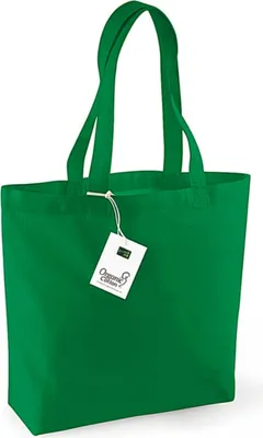 Image de Westford Mill W180 | Sac à dos en coton organique 32 x 35 x 12 cm - Couleur : Kelly Green - Taille : One Size