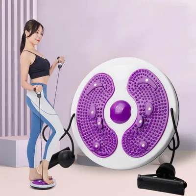 Image de Disque de taille Twist avec bandes de résistance, pour la maison, la salle de sport, violet