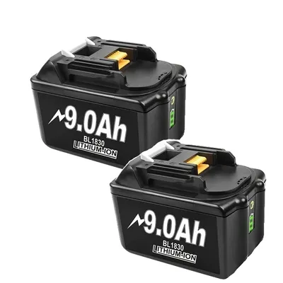 Zdjęcie produktu dla Akumulator o dużej pojemności 90 Ah, wyświetlacz LED, 18 V, zestaw 2 akumulatorów 9000 mAh