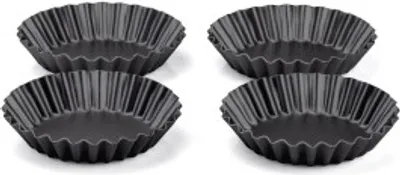 Obrázek produktu pro TARTFORM Ø 11 cm forma na quiche HLINÍKOVÁ forma na pečení 4 kusy mini koláčů