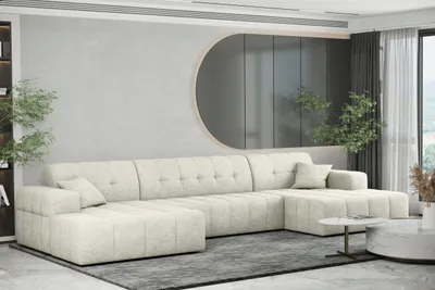 Zdjęcie produktu dla Sofa w kształcie U NIMES narożnik tkanina Perfect Harmony ecru