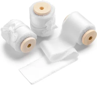 Productafbeelding van Satijnen lint 3,8 cm geschenklint stoffen - 3,8 cm x 4,5 m - Franjes striklint breed stoffen lint DD-01