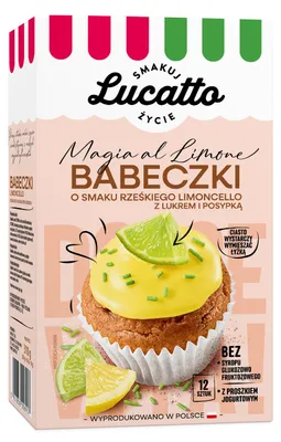Immagine prodotto di Lucatto, mix per cupcake al limoncello, con glassa e granella, 310 g