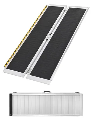 Produktbild von TRUTZHOLM Rollstuhlrampe 152 cm Traglast 272 kg Alu klappbar Antirutsch beschichtet Schwellenrampe
