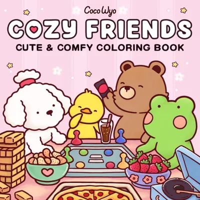 Produktbild von Cozy Friends Ausmalbuch für Erwachsene & Jugendliche – 88 Seiten Herzliche Szenen