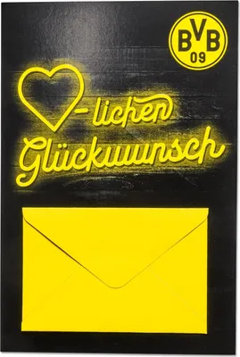 Produktbild von Borussia Dortmund BVB Geldscheinkarte Glückwunsch