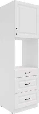 Produktbild von Küchen Backofen Hochschrank 60 Stilo Weiss Küchenzeile Küchenblock + Schubladen