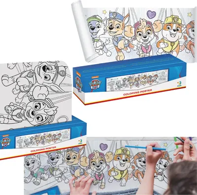 Produktbild von Kreativset zum Malen und Zeichnen Malbuch auf einer Rolle Paw Patrol