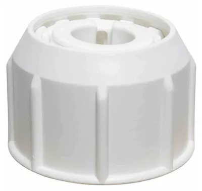 Produktbild von Delschen SB34109W Überwurfmutter mit Adapterset für Schirmstöcke Ø 26-55 mm, weiß, 5-teilig (1 Set)
