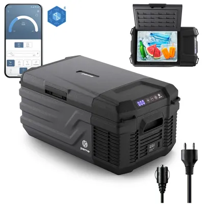 Produktbild von PEME Quest 15,3 Liter elektrische Kühlbox zum Kühlen und Warmhalten, 12/230V mobiler Kühlschrank, Gefrierpunkt bis -20, für Camping