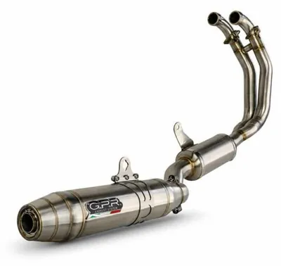 Obrázok produktu pre Kompletný výfukový systém GPR Deeptone Inox vrátane katalyzátora a medikusu pre motocykel Aprilia RS 660, spĺňajúci normu Euro 5