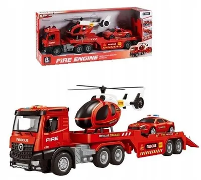 Obrázok produktu pre NORIMPEX Hasičská odťahovka s vrtuľníkom a autom pre deti