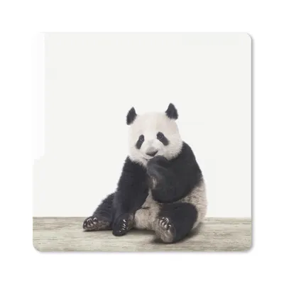 Produktbild von MuchoWow® Mauspad Mousepad Tiere - Panda - Schwarz - Weiß 30x30 cm - Mousepads - Maus Mat - Pad - Mausunterlage - Gaming