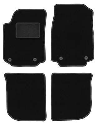 Image de Tapis de sol en moquette pour Audi A6 C4 1994-1997 (berline/break) – jeu 4 pièces, noirs, sur mesure – Wielganizator LUX