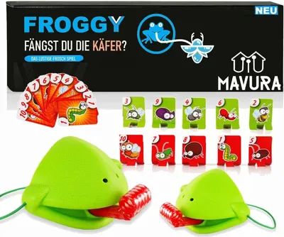 Produktbild von FROGGY Fängst du den Käfer? Familienspiel Gesellschaftsspiel Partyspiel ab 4J.