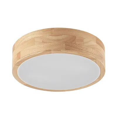 Produktbild von Lindby Deckenlampe Tanju, Ø30 cm, 2-flg., Kautschukholz, E27