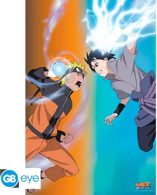 Zdjęcie produktu dla Plakat Naruto Shippuden Naruto vs Sasuke 61x91.5cm