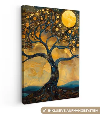 Produktbild von MuchoWow© Leinwand Bilder 20x30 cm - Design: Lebensbaum, moderne Wanddeko für Wohnzimmer & andere Zimmer