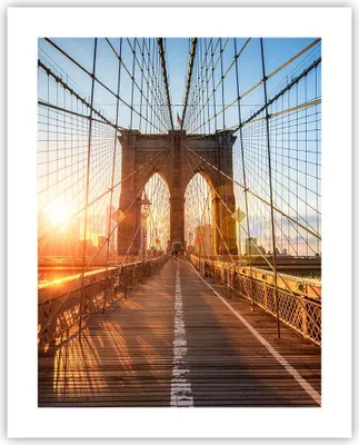 Produktbild von Poster - Poster ohne Rahmen - New York Brücke - 40x50 cm - Wand Bild - Wanddeko - Wandbilder - Kunstposter - Wandposter - Bilder - Kunstdruck - Wanddekoration - Wandbild - P2XPA40x50-3707