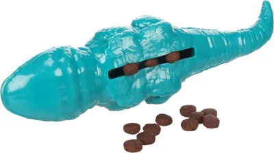 Produktbild von Flamingo Dilo Leguan – Snackspielzeug für Hunde – Türkis – 26,1 × 7,6 × 7 cm – A