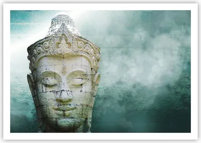 Produktbild von Poster - Poster ohne Rahmen - Buddha Grafik Türkis - 100x70 cm - Wand Bild - Wanddeko - Wandbilder - Kunstposter - Wandposter - Bilder - Kunstdruck - Wanddekoration - Wandbild - P2XAA100x70-4342