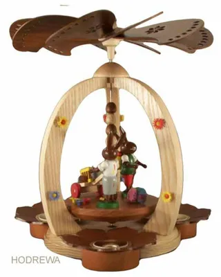 Produktbild von Osterdekoration Pyramide mit Hasen Höhe 28cm NEU