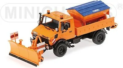 Immagine prodotto di Mercedes-Benz Unimog 1300 L 'Schneepflug' - 1:43 - Minichamps