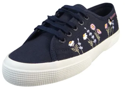 Produktbild von Superga Damen High Sneaker 3750 Flower Embroidery Legggera Low Top S8161ZW Mehrfarbig