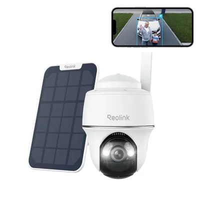 Image de Reolink 2K+ 5MP 4G LTE Batterie/Panneau Solaire Caméra de Surveillance, Vision Nocturne Couleur, 360° Protection Omnidirectionnelle, Détection Intelligente, Carte SIM 4G, Carte SD 32GB