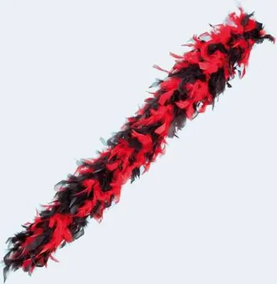 Produktbild von Halloween Federboa rot-schwarz