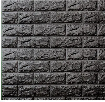 Obrázek produktu pro Happyment 3D nástěnné panely černé – 48 kusů – samolepicí tapeta na zeď – 70 x 77 cm – voděodolná – do obývacího pokoje a koupelny