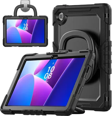 Obrázok produktu pre Pre Lenovo Tab M10 4. generácie / Tab 10.1 2025 Silikónové hybridné puzdro a popruh