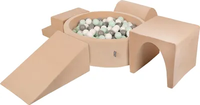 Produktbild von KiddyMoon Spielplatz aus Schaumstoff mit Bällebad PPZP-OK30V-125