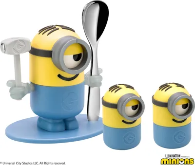 Produktbild von WMF Minions Set 4 Eierbecher + Streuer