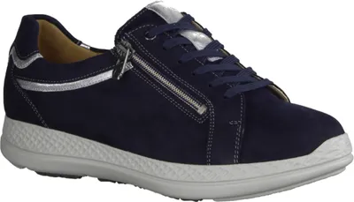 Produktbild von Ganter Karla Luise 2099123500 Damen Schnürschuh, Leder, Dunkelblau, sensitiv - Damenschuhe Bequeme Schnürschuhe, Blau, leder (softnubuk)