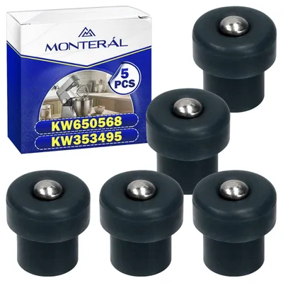 Produktbild von Gummifüße für Küchenmaschine - 5 Stück Set - Ersatzteil für Standmixer - Schwarz