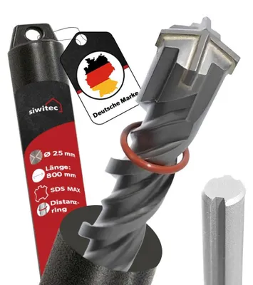 Produktbild von Bohrer 25 x 800 mm, SDS-Bohrer für Stahlbeton und Stein mit Abstandshalter