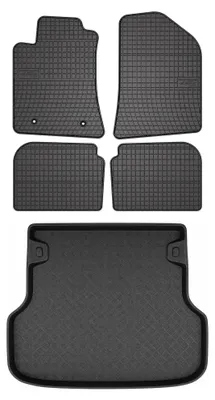 Obrázek produktu pro Gumové autokoberce SolidPRO + vana kufru pro: Toyota Avensis II T25 2003-2009 kombi 5 ks