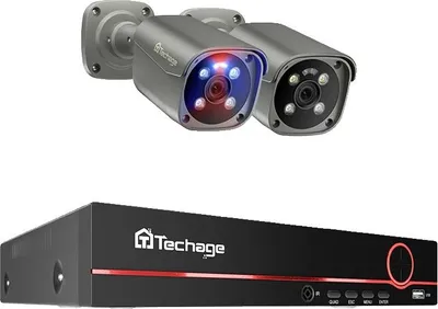 Zdjęcie produktu dla System kamer monitorujących, rozdzielczość 8MP, dwukierunkowe audio, 8CH, 2 kamery 8MP, 1T