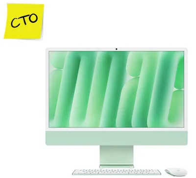 Image de Apple iMac Z1E4 59,62 cm Verre standard M4 8C CPU/8C GPU/16C n.E. SSD Gbit Eth MM NumKey TID DE Gruen