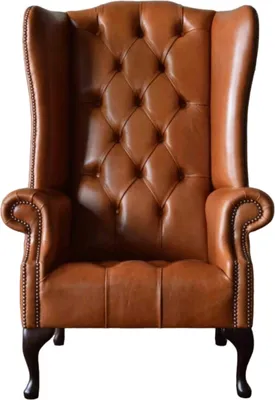 Obrázok produktu pre Kreslo krídlo Chesterfield kreslo do obývačky hnedé