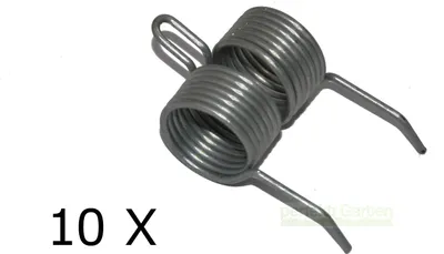 Two metal springs are shown against a white background.