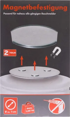 Produktbild von Magnetbefestigung max. 1,05 kg für Feuermelder Magnet Befestigung Neu 10 Stück