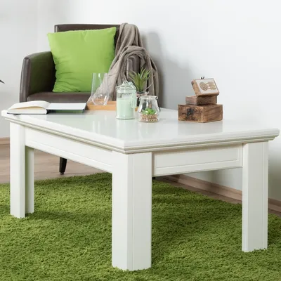 Produktbild von Wohnzimmertisch Farbe: Weiß 45x102x65 cm