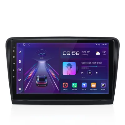 Obrázek produktu pro 4+64G Autorádia pro Superb 2008-2013 Carplay 10 "HD 1280&720P Android12 SWC DAB+ BT WIFI FM 4G SIM